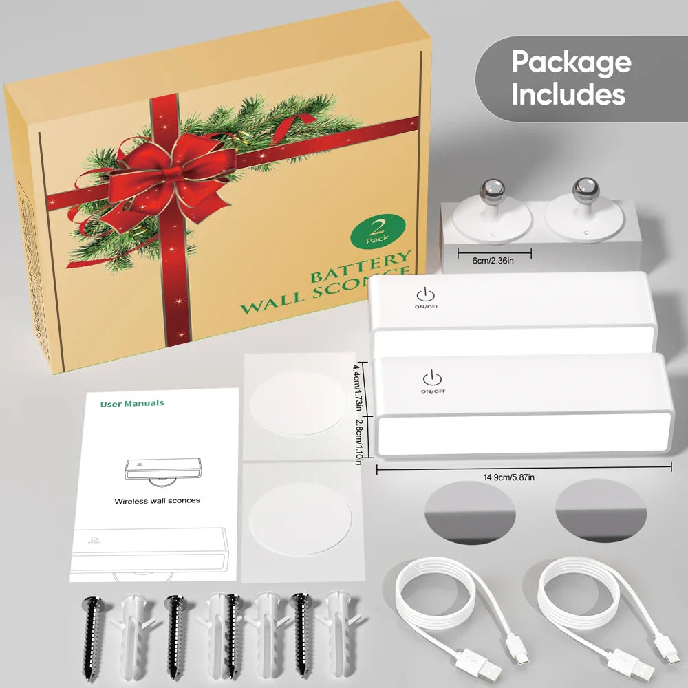 DecorBites™ Led Wall Sconce Dimmable 360 Rotation