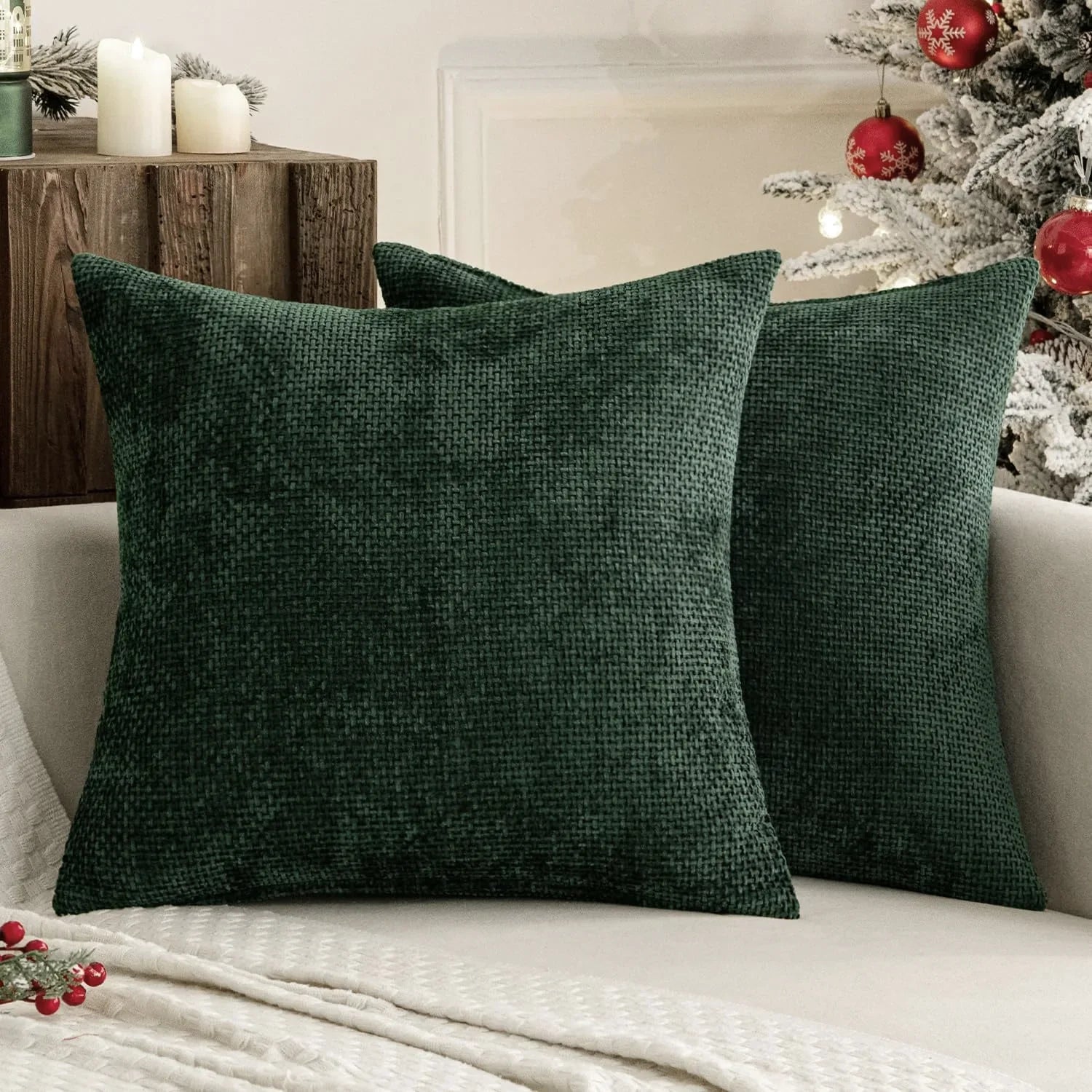 Chenille Throw Pillow Cover Decorative