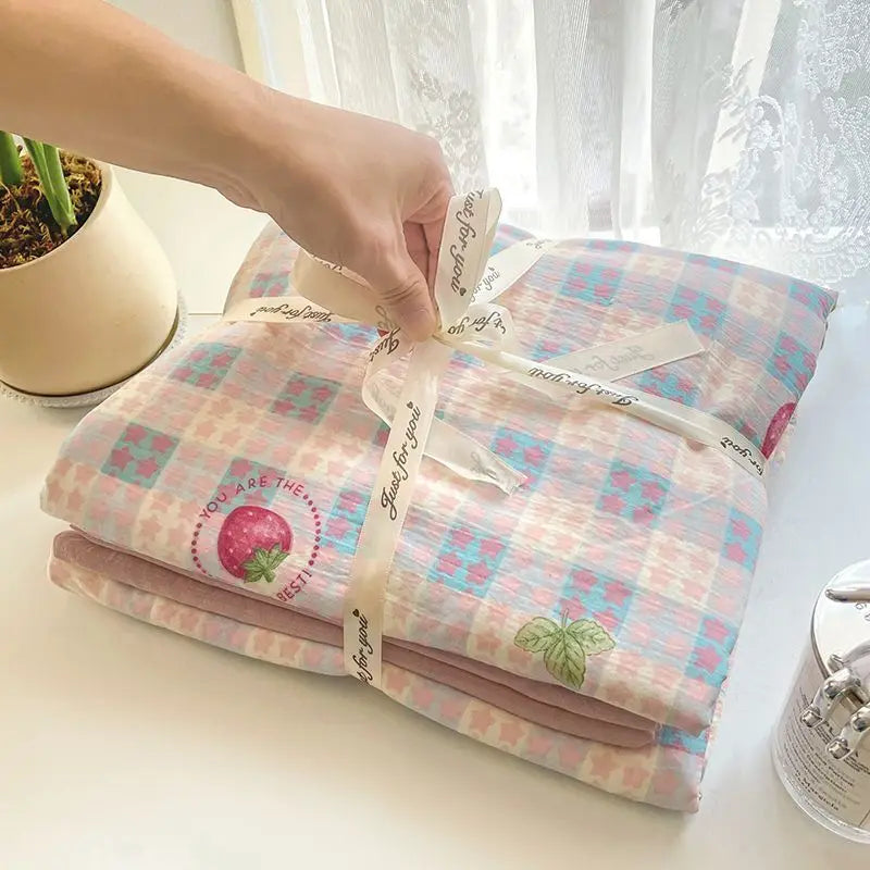 Strawberry Bedding Queen Duvet Set