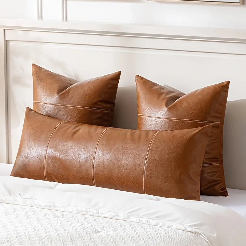 Faux Leather Pillow Covers Outdoor