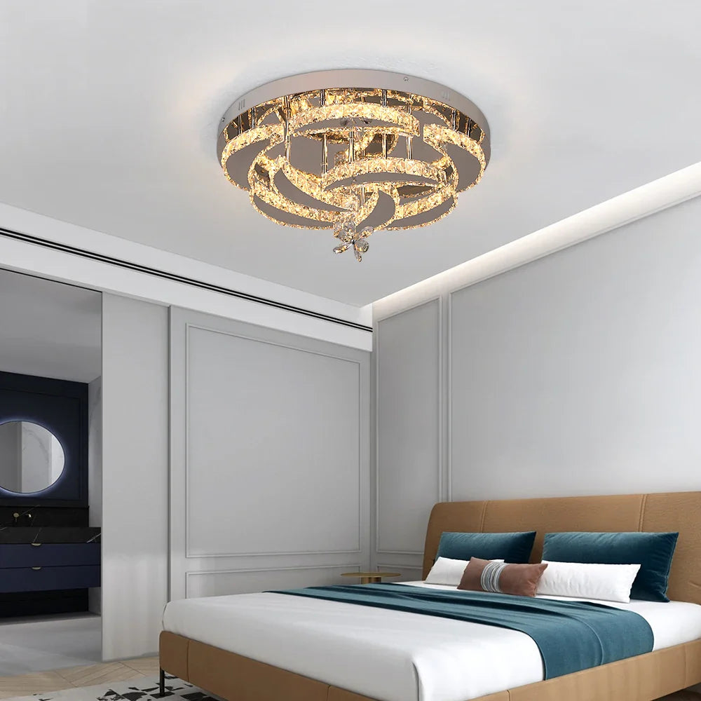 DecorBites™ Crystal Chandelier LED Ceiling Lamp