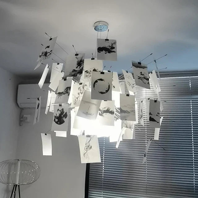 DecorBites™ Paper Chandelier LED Lamp Replica