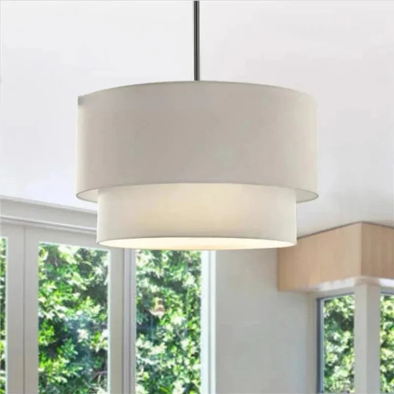 DecorBites™ LED Pendant Light Fabric Shade