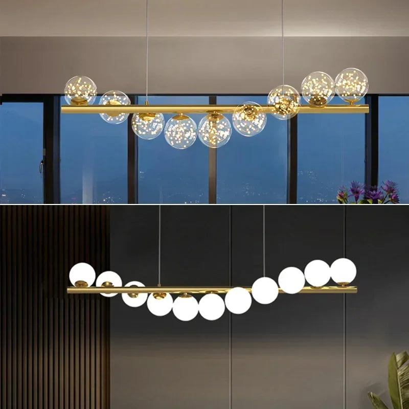 Led Ceiling Chandelier Glass Dining