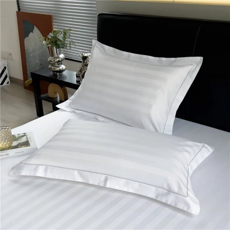 Cotton Pillowcase Jacquard Stripe