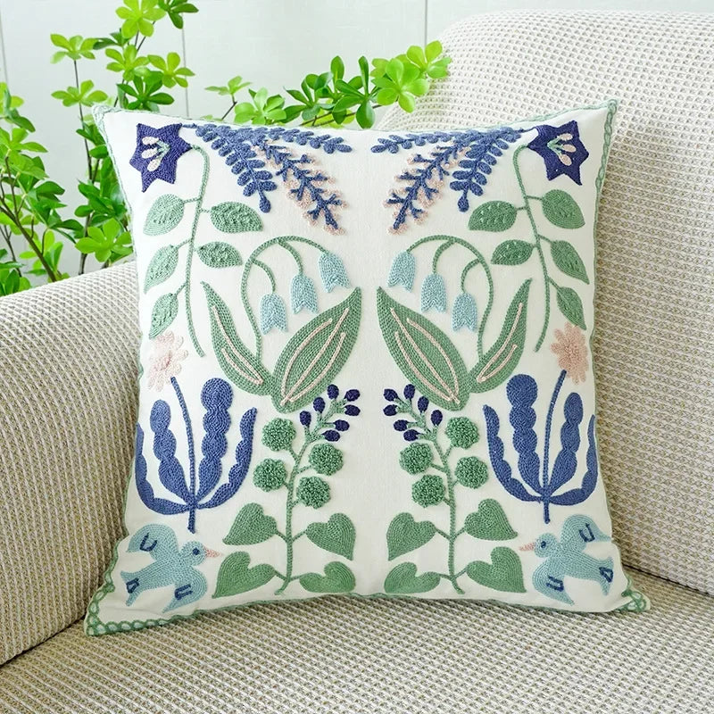 Blue Throw Pillow Cover Luxury Decor