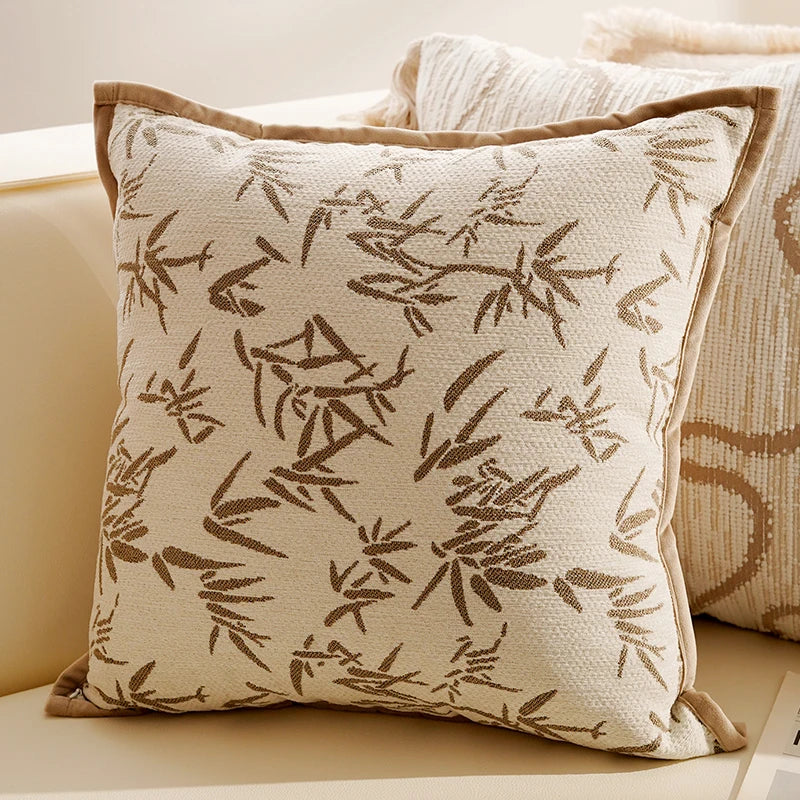 Brown Geometric Throw Pillow Cover