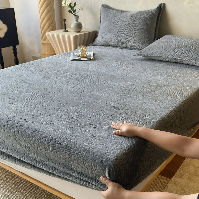 Milk Velvet Fitted Sheet Single