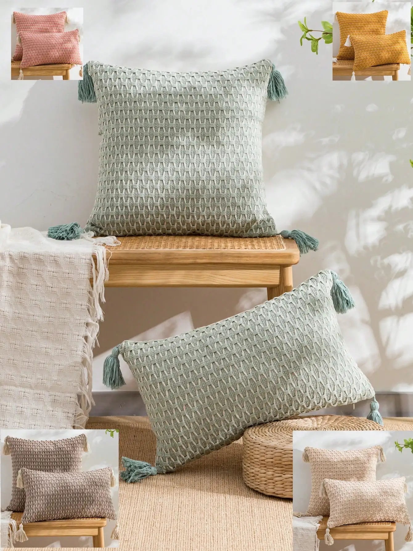 Bohemian Throw and Lumbar Pillow Covers