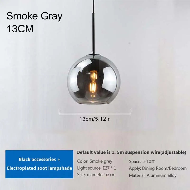 DecorBites™ LED Pendant Light Glass Single Head