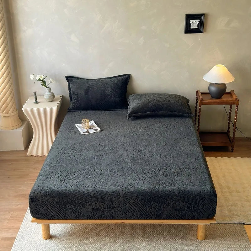 Milk Velvet Fitted Sheet Single