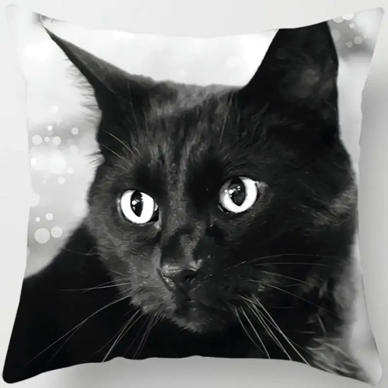 Cat Print Pillowcase Sofa Cushion Cover