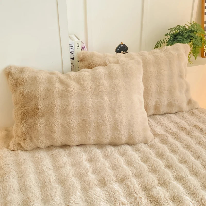 Fluffy Plush Pillowcase Winter Warm