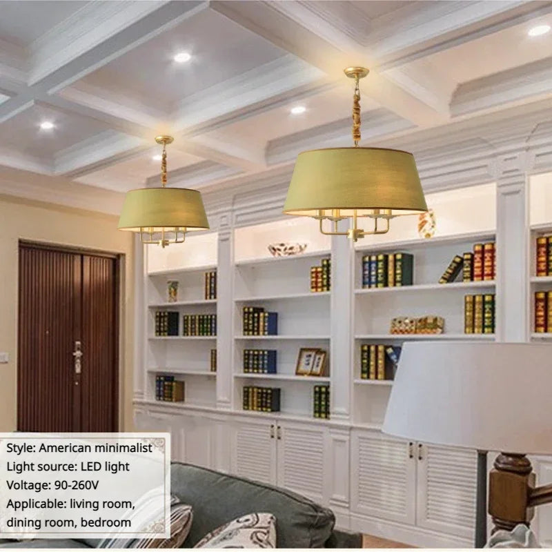 DecorBites™ Ceiling Chandeliers Nordic Fabric Lampshade