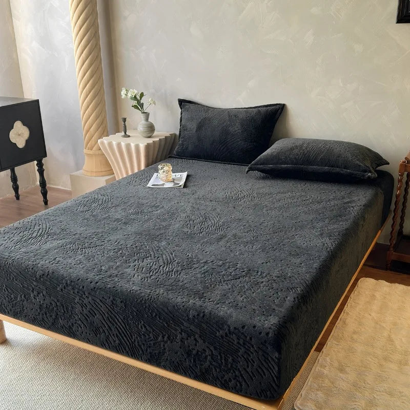 Milk Velvet Fitted Sheet Single