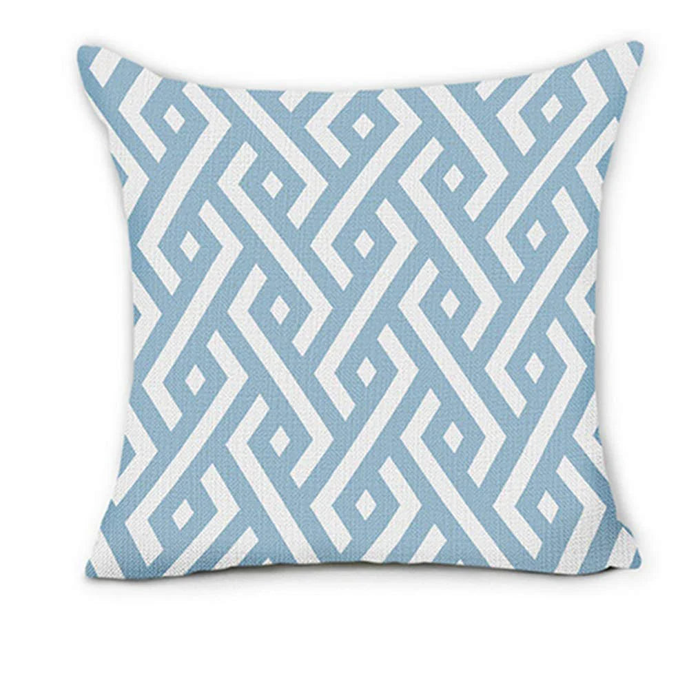 Linen Pillowcase Geometric Sofa Cushion