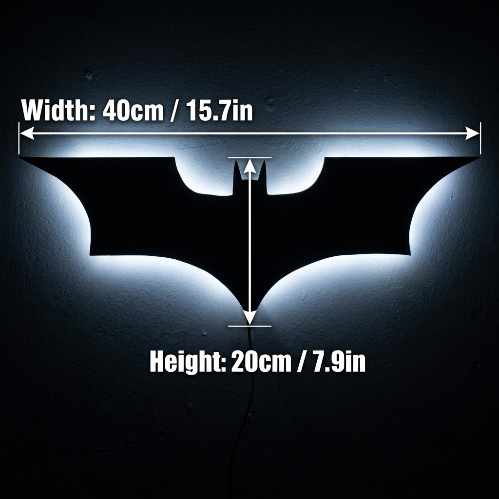 Batman LED Wall Light Dimmable Color Changing Remote Control Lamp