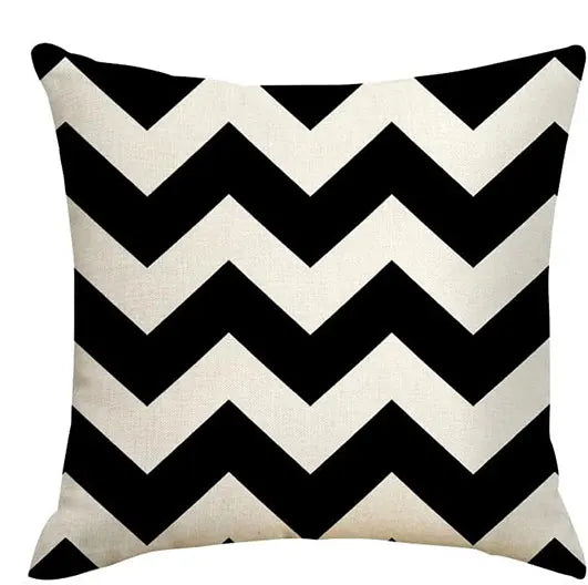 Geometric Linen Throw Pillow Covers