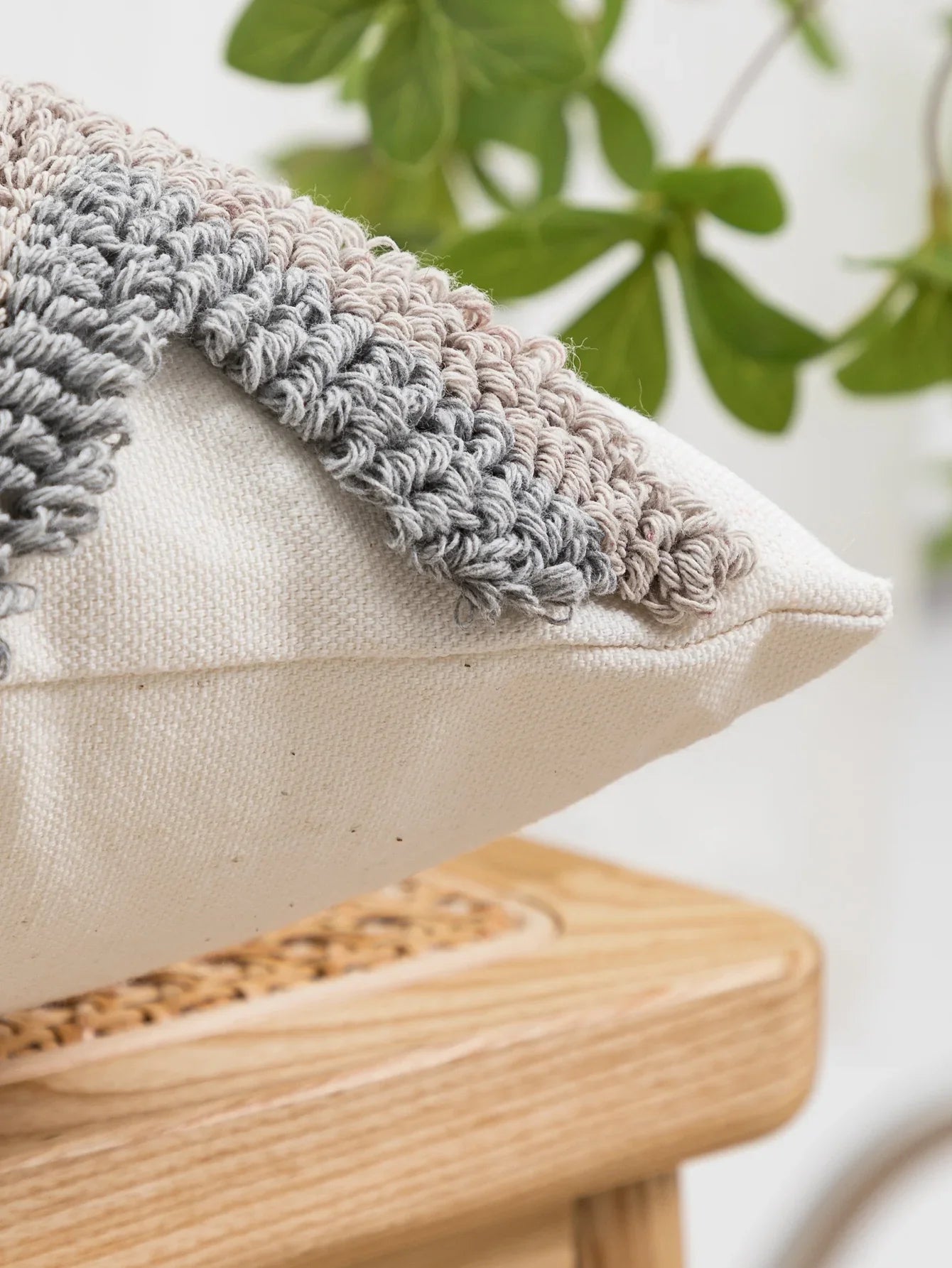 Throw Pillow Cover Looped Pile