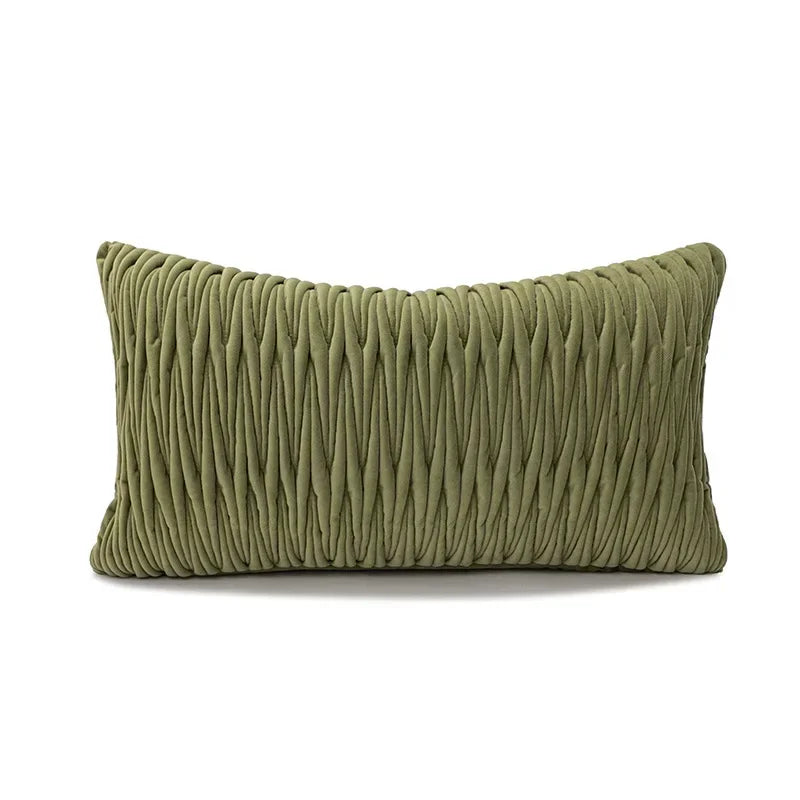Green Pillow Cover Decorative Geometric