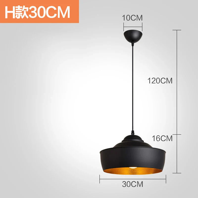 Industrial Ceiling Pendant Lamp Black