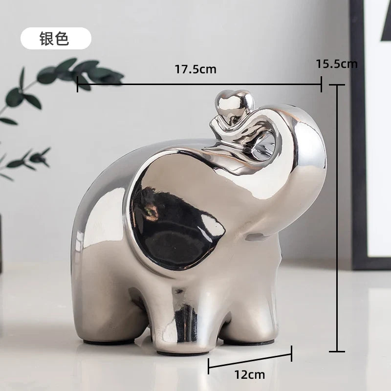 Cartoon Elephant Figurine Boho Home Decor Ornament Living Room Wine Cabinet DesktopTV cabinet Home