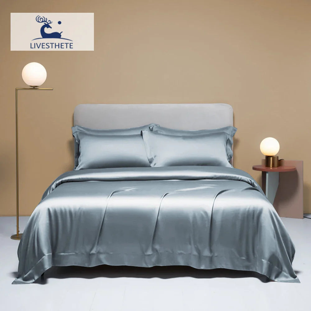 Silk Bedding Set Double King Queen