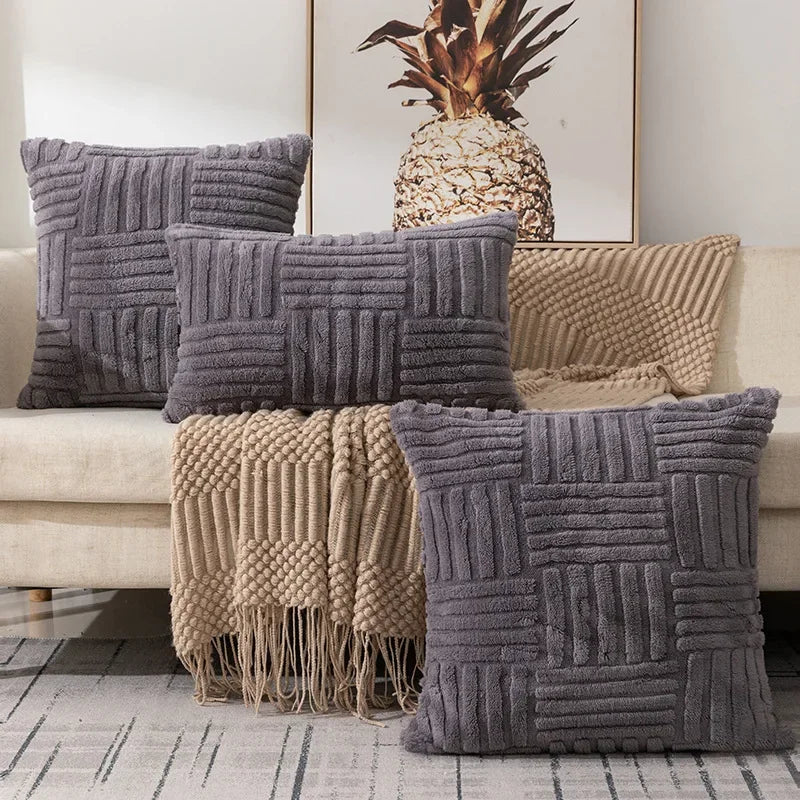 Throw Pillow Covers Knitting Fur