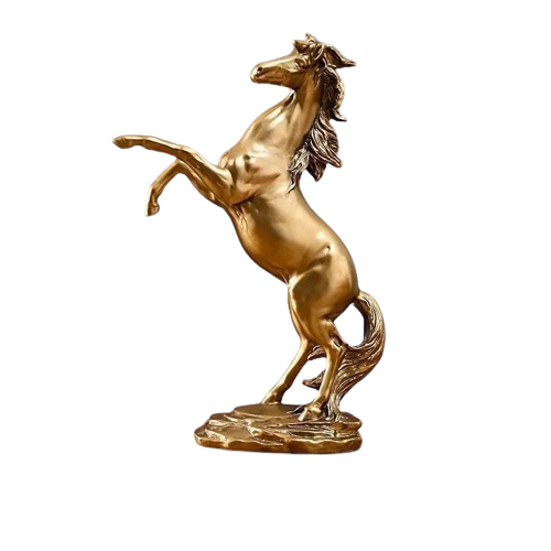 Elegant Resin Horse Sculpture - Creative Home and Office Decor-0
