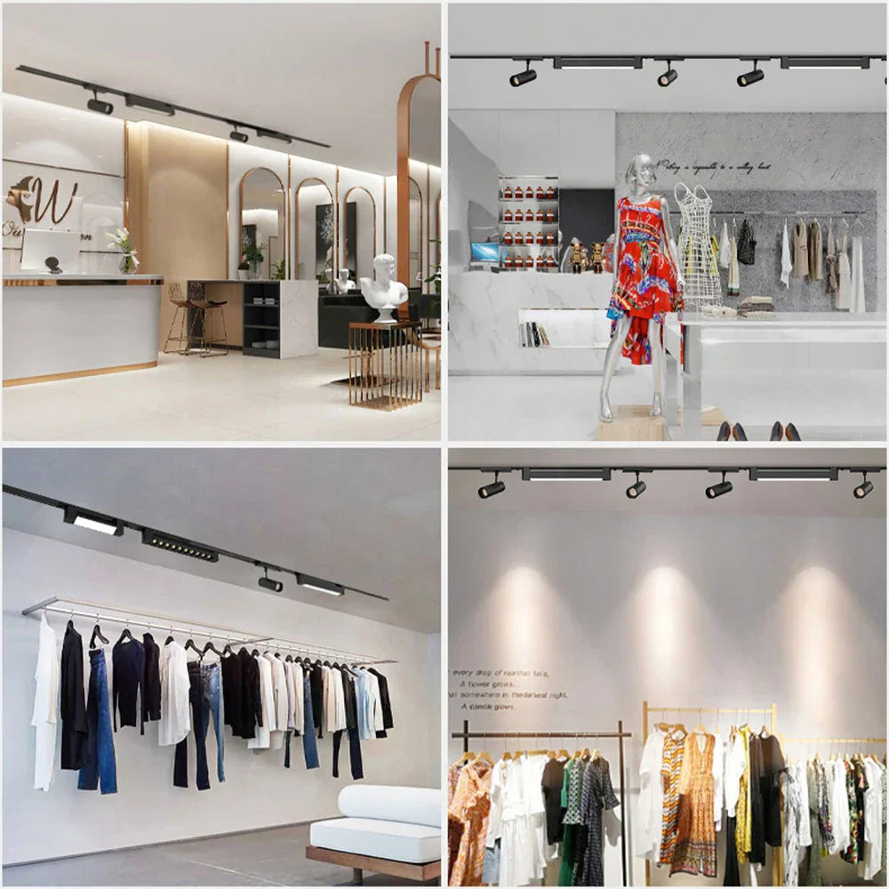 3-Wire LED Track Light - Ceiling Spot Lamp for Clothing Shops