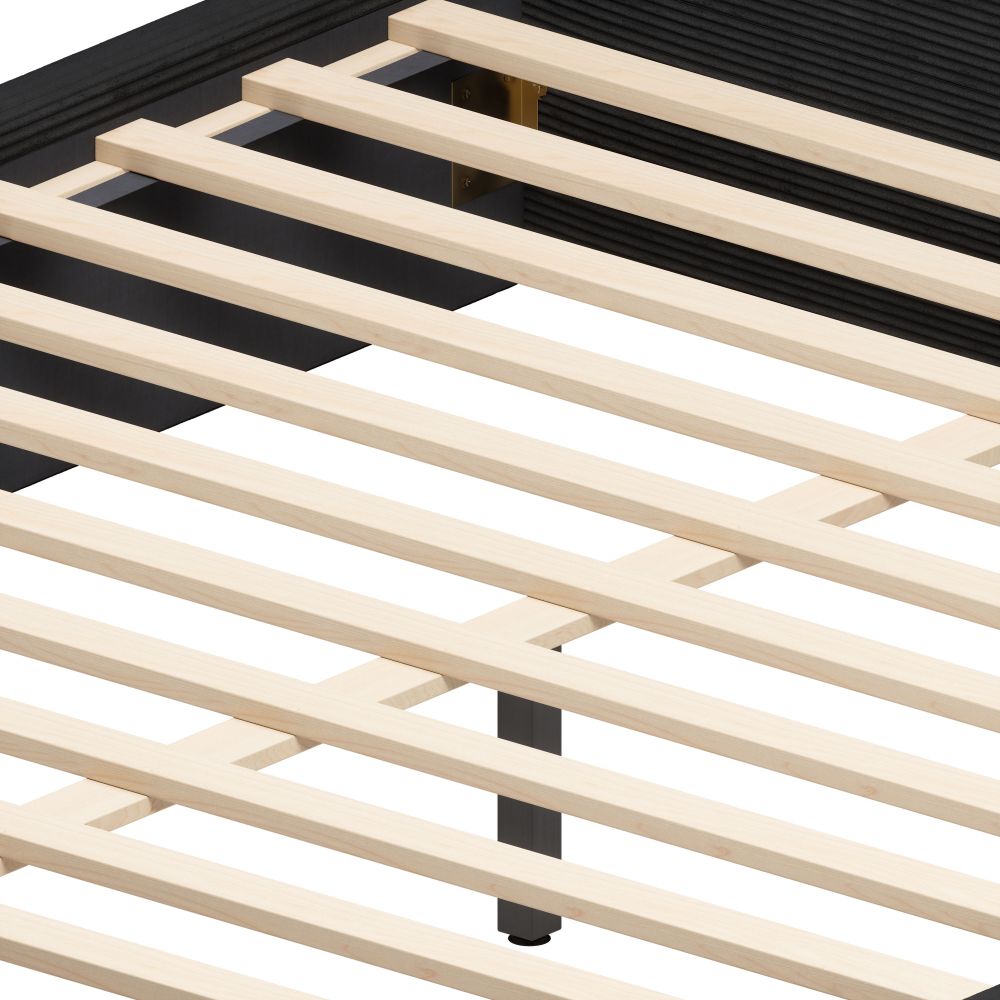 Sele Black Velvet Modern Bed