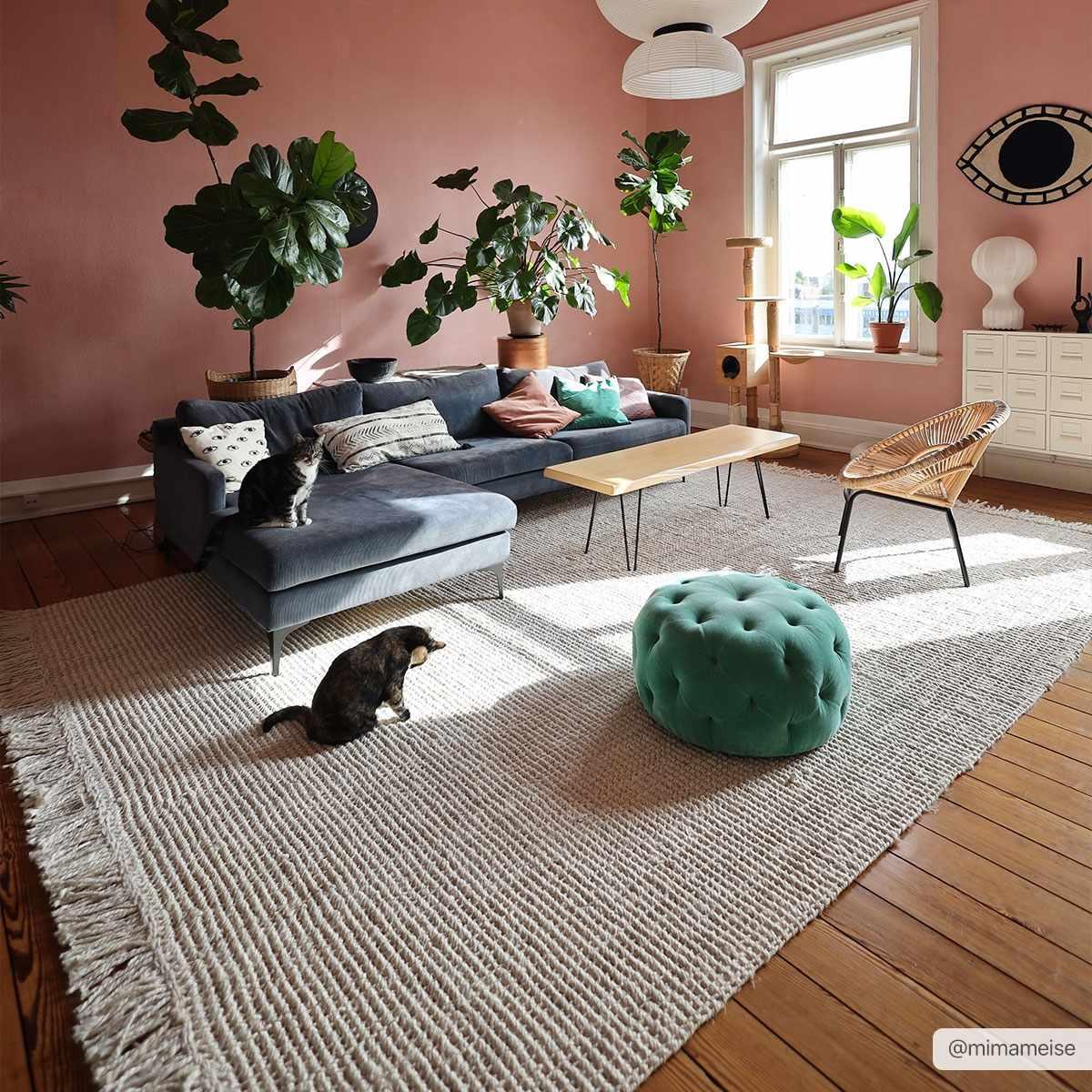 Senneterre Bleached Jute Rug - PRHOMZ