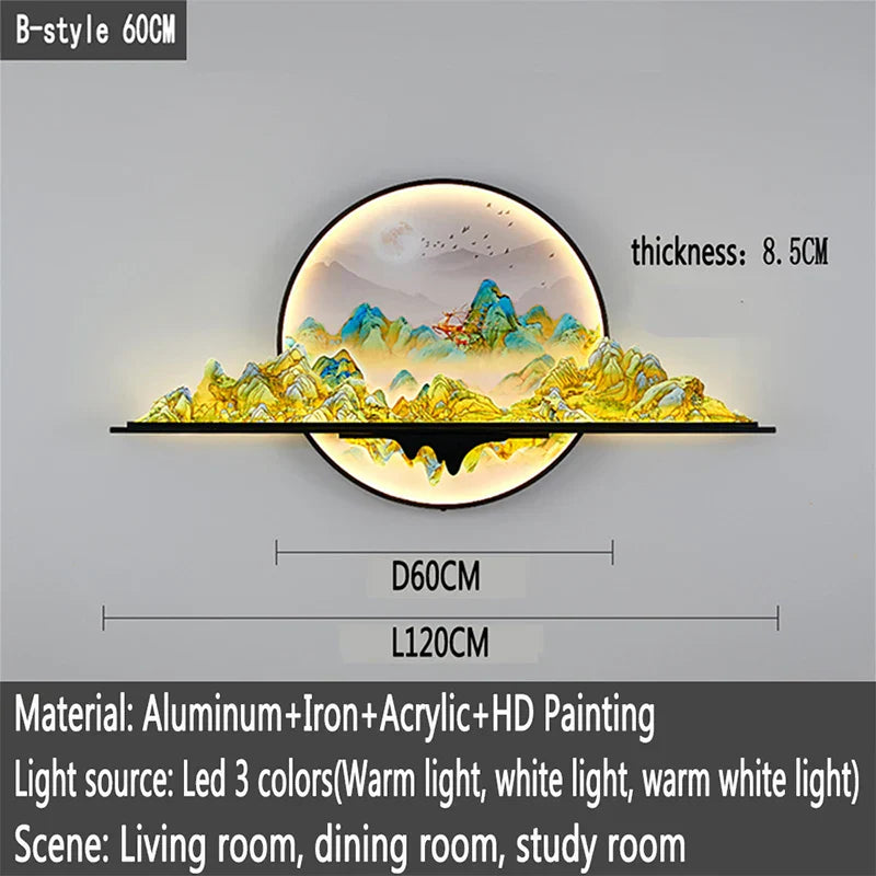 Dlight Decor Artistic Landscape Wall Glow Lamp