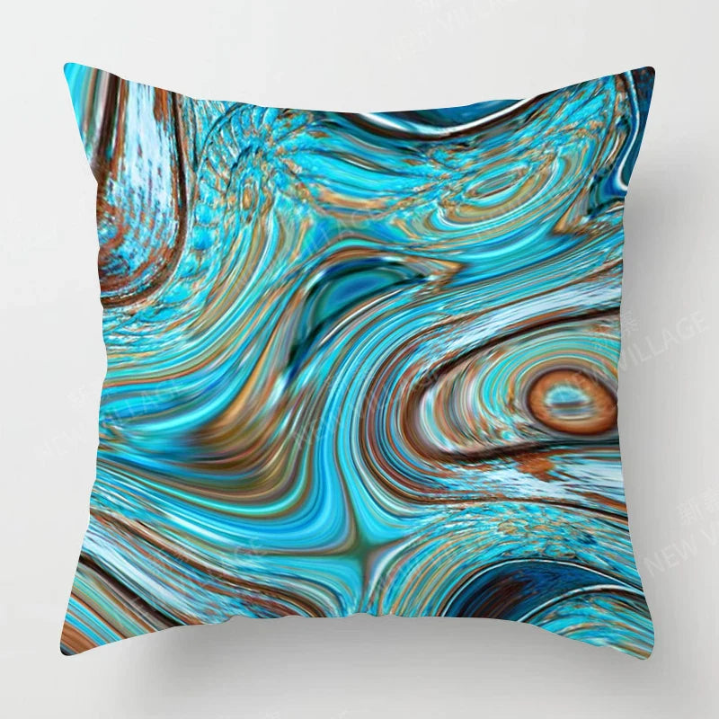 Green Cushion Cover Abstract Design
