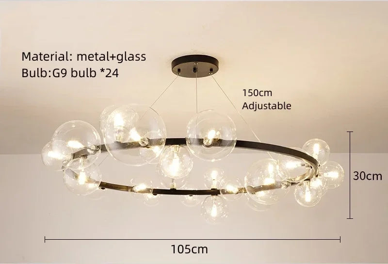 DecorBites™ Chandeliers Adjustable Hanging Indoor Light