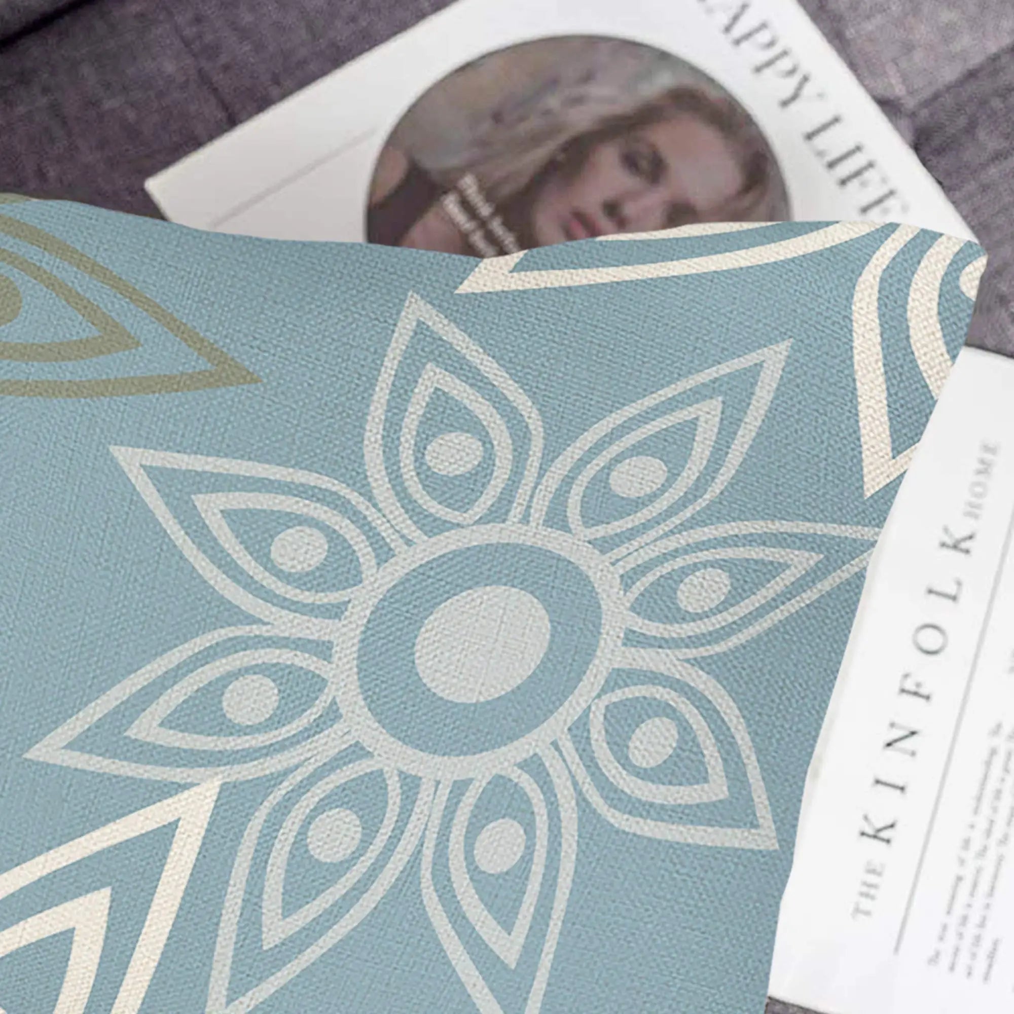 Linen Pillowcase Geometric Sofa Cushion