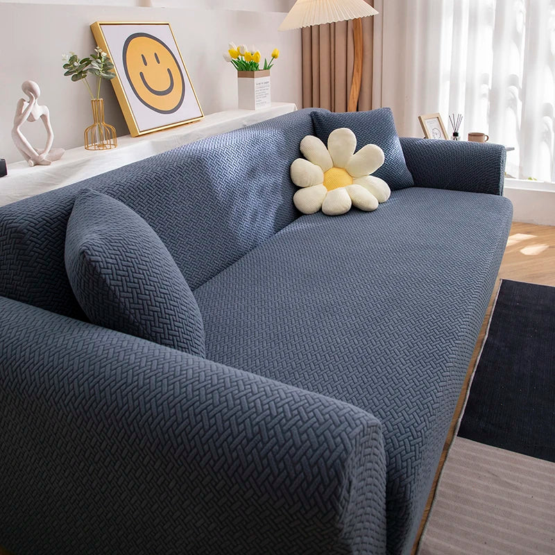 Jacquard Stretch Sofa Cover L Shape