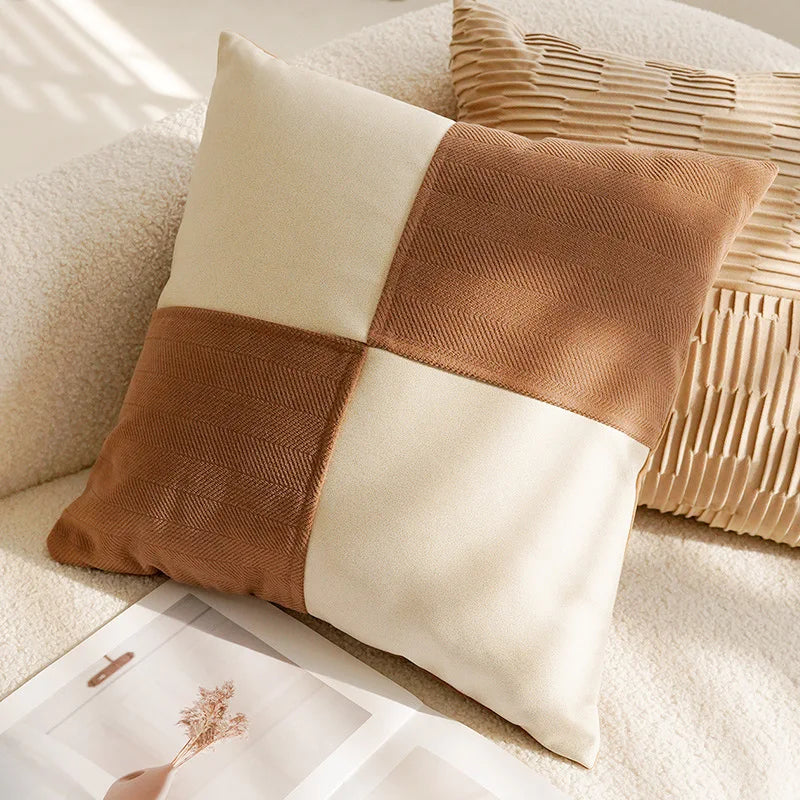 Brown Luxury Throw Pillow Cover
