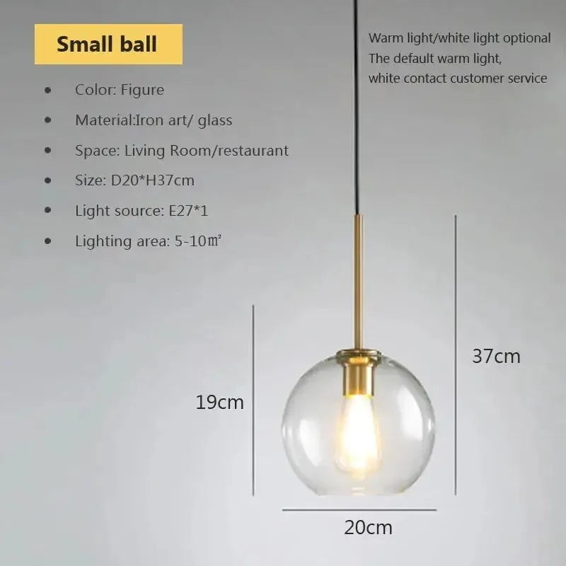 DecorBites™ LED Pendant Light Glass Single Head