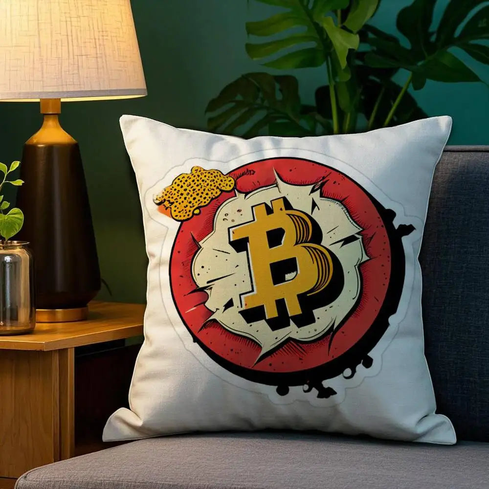 Bitcoin Pillow Case Soft Plush