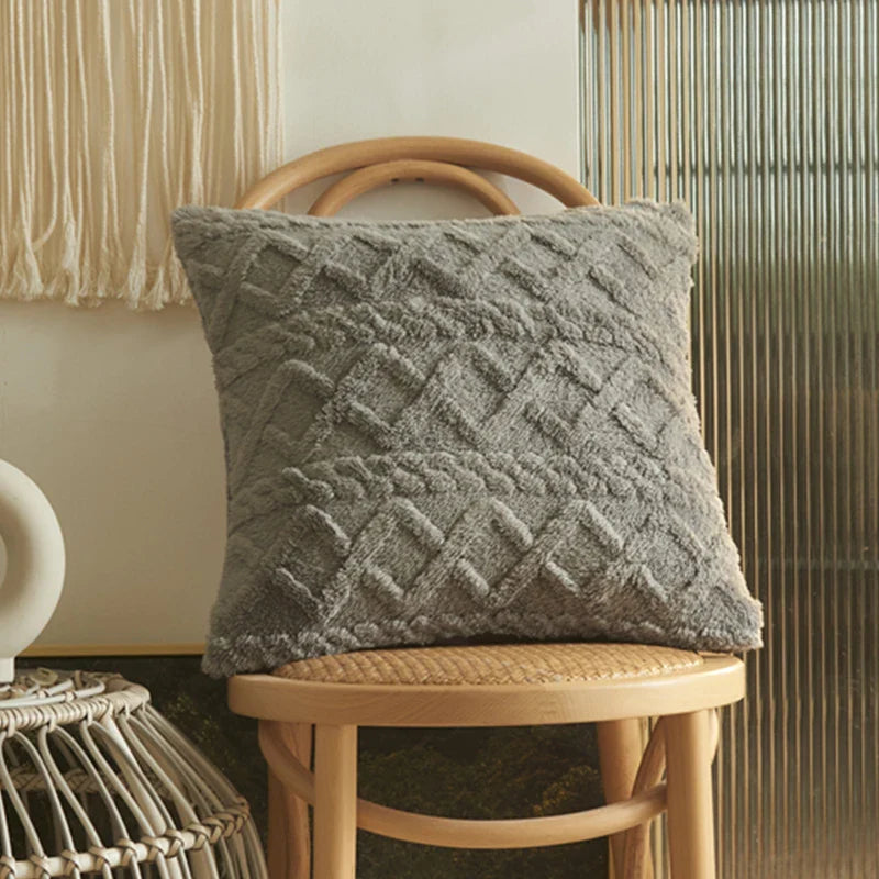 Fleece Cushion Cover Plush Pillowcase