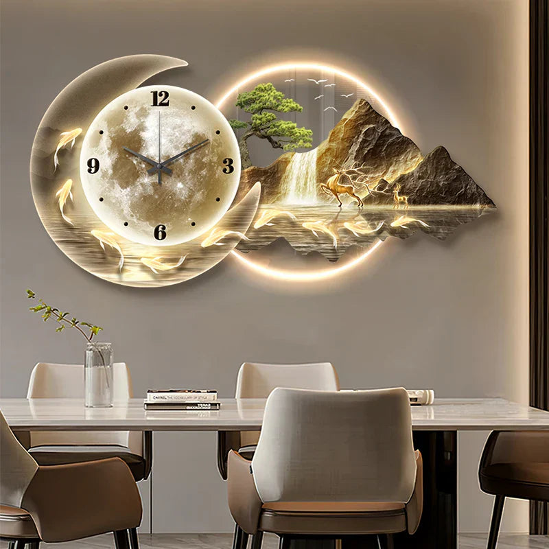 Dlight Decor Nordic Clock Wall Art for Modern Homes