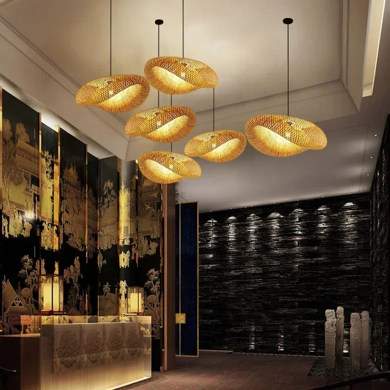 Bamboo Chandelier Rattan Ceiling Light