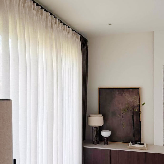 Sharron Foil Stamping Linen Sheer Curtains