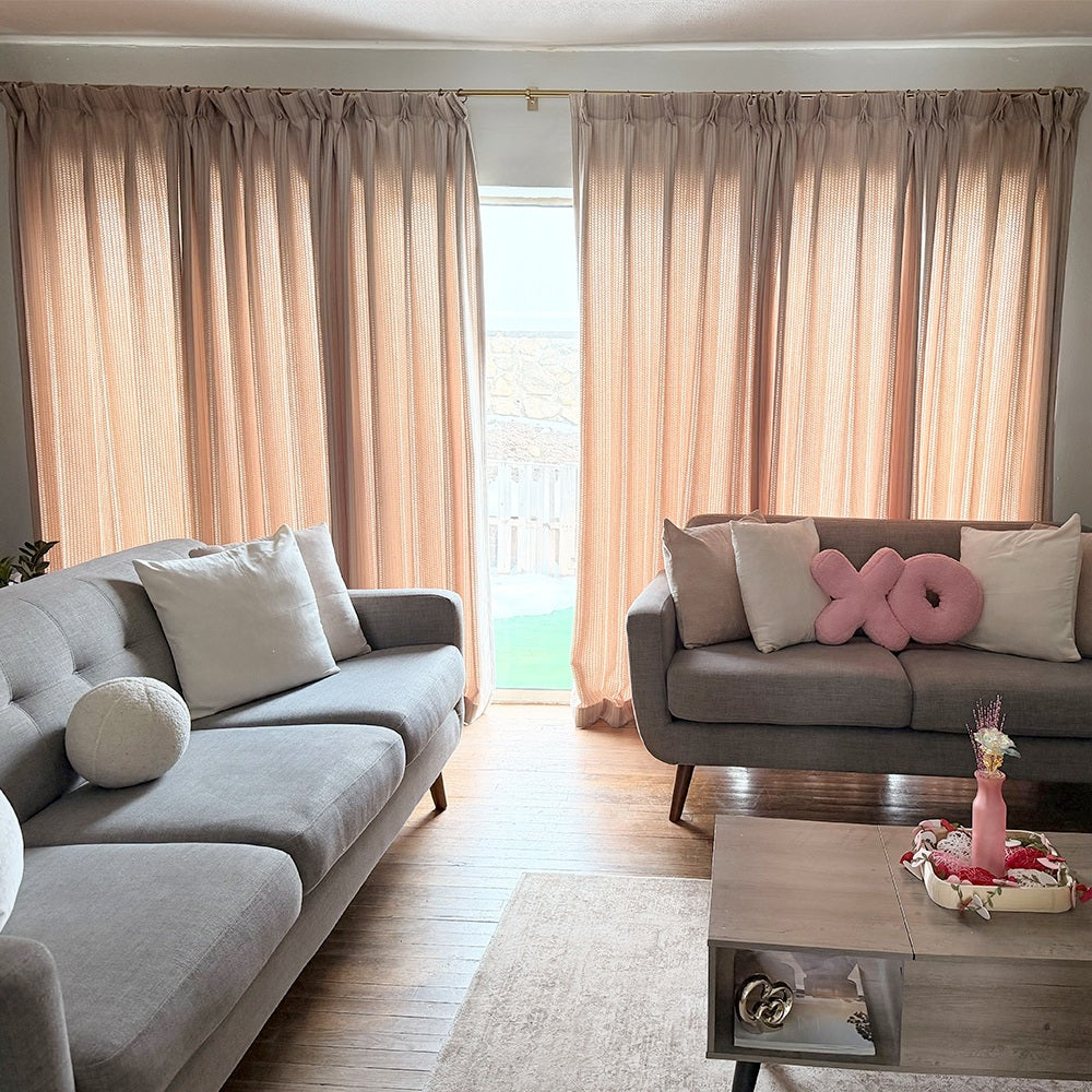 Simon Herringbone Textured Linen Cotton Curtains