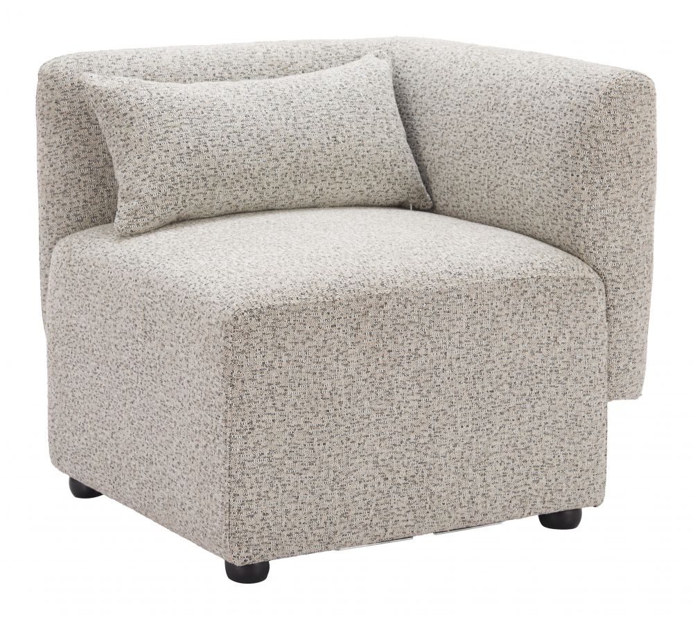 Simu Textured Fabric Corner Chair