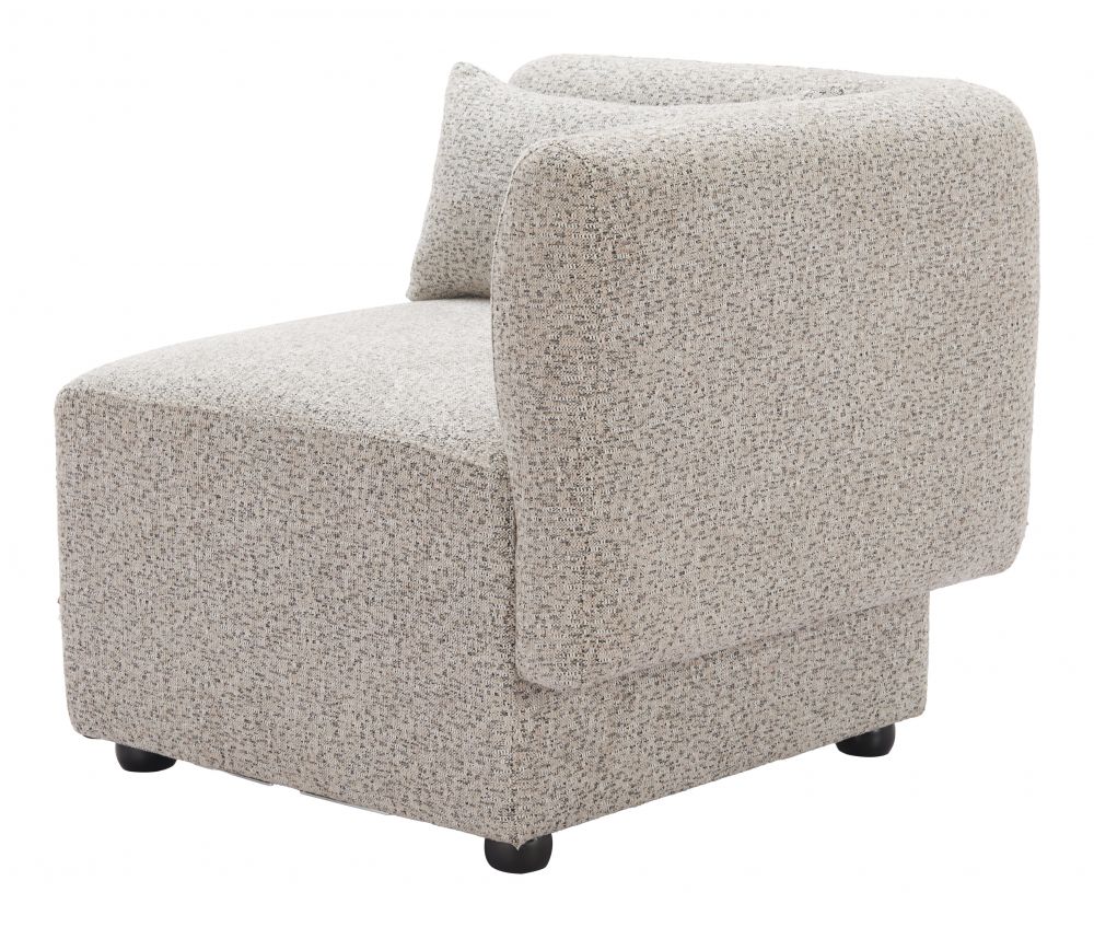 Simu Textured Fabric Corner Chair