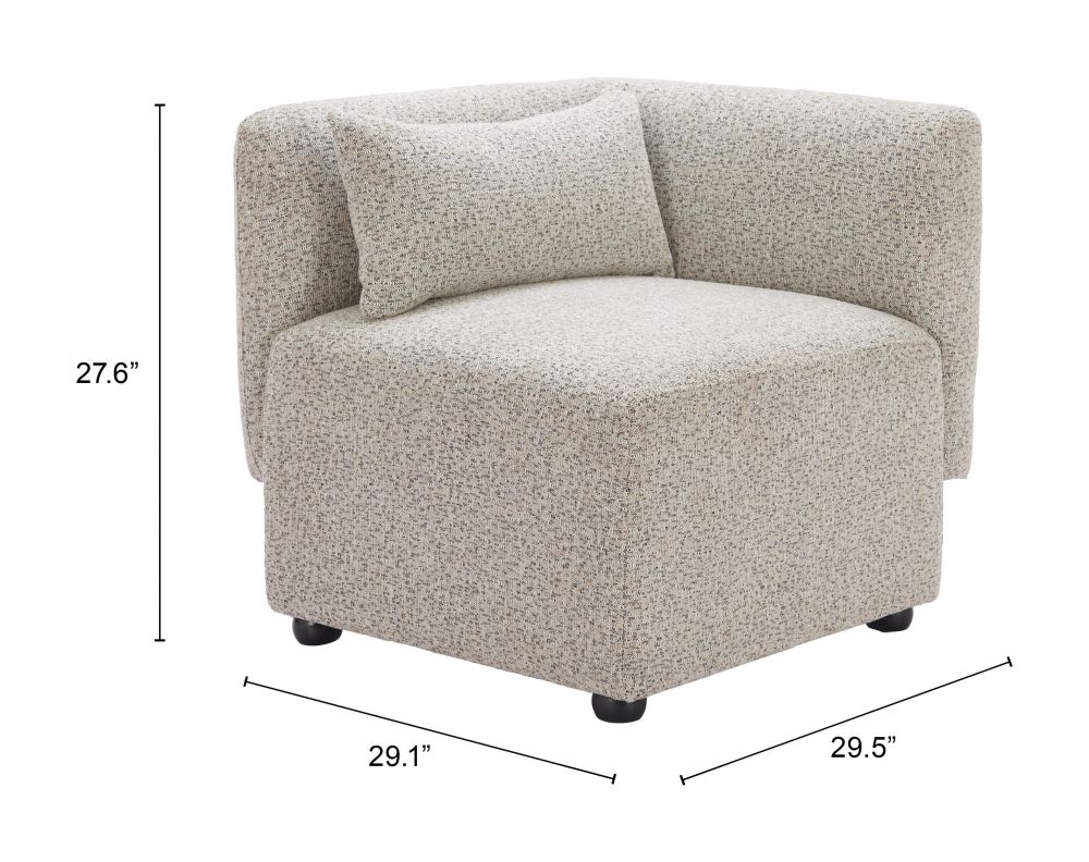Simu Textured Fabric Corner Chair