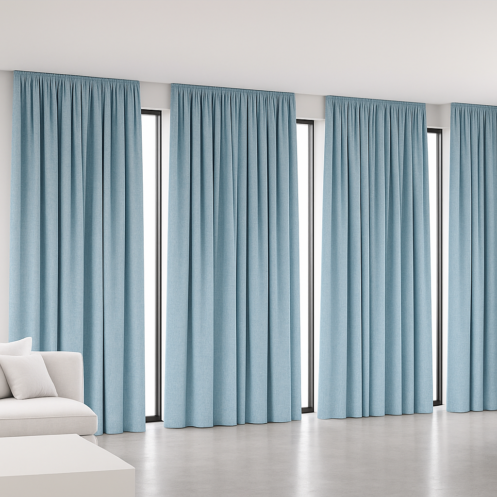 GOTS Certified Cotton Linen Curtains – 24 Colours – Light Filtering or 100% Blackout – Single or Pair - Custom Sizes-1