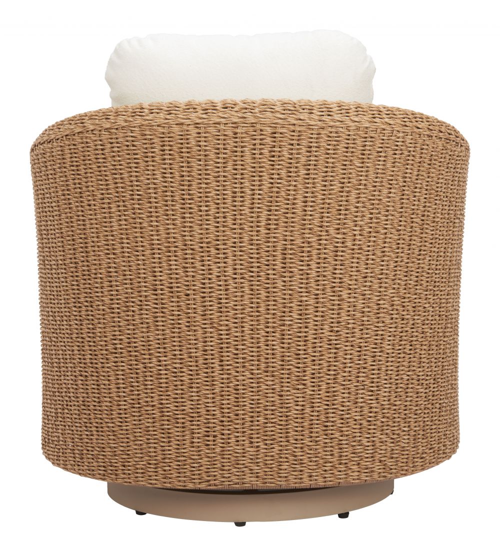 Solara Olefin Fabric Swivel Outdoor Accent Chair